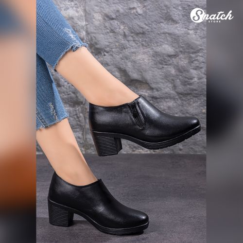 Buy Mini Leather Boot For Women - Black in Egypt