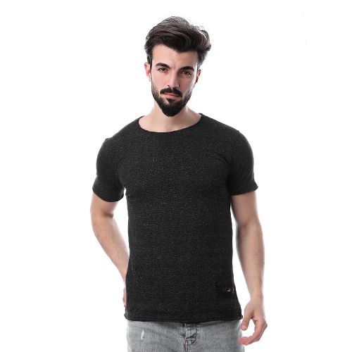 Buy Kubo Plain Heather Slip On Tee - Black in Egypt