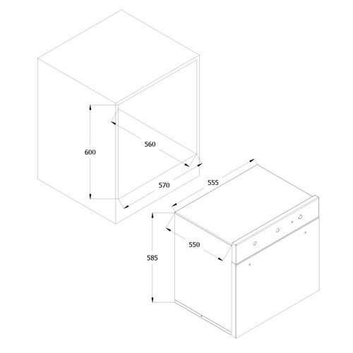 product_image_name-Fresh-GEOFR60CMRB فرن غاز مدمج مع شواية، 60 سم، 56 لتر، أسود ريفي - Fresh-500009643-2