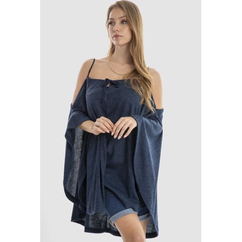 اشتري Kady Casual Summer Cover Up - Navy Blue في مصر