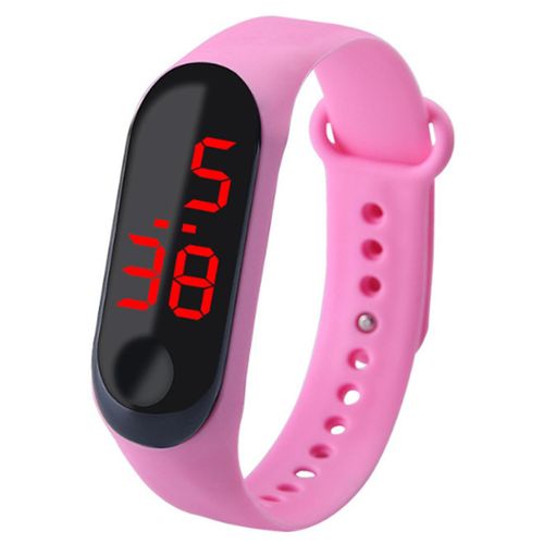 product_image_name-Generic- ساعة يد مقاومة للماء 12 ساعة عرض TPE Auto-Rose Red-1