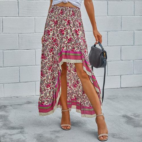 Generic Women Bottoms Elastic Waist Gypsy Ethnic Ladies Skirt Boho Print Long Skirts Female Spring Summer New Best Price Online Jumia Egypt