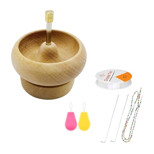 Wooden Bead Spinner, Quickly Beading Bowl Loader Kit