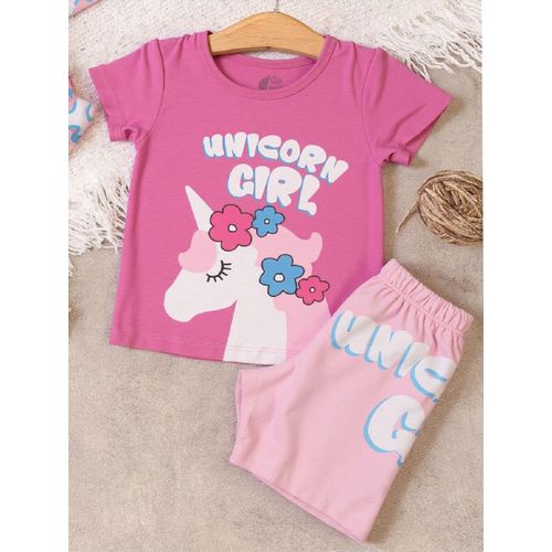 product_image_name-Generic-طقم تيشيرت بناتي مكون من قطعتين - تيشيرت مع شورت-1