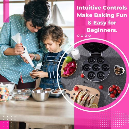 product_image_name-Generic-ماكينة صنع دوناتس كهربائية - طبخ 7 قطع دوناتس صغيرة - آلة محمولة مع وصفة دوناتس-2