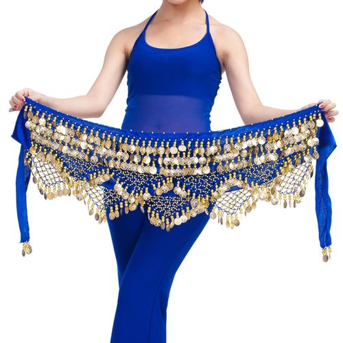 Generic Waist Chain Jewelry Velvet Lace up Belly Dance Waist Chain with Coin Royal Blue Best Price Online Jumia Egypt
