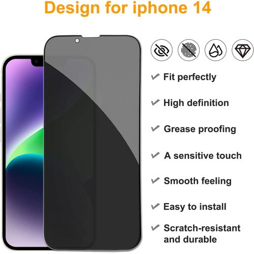 Buy IPhone 14 (6.1 Inch) Privacy Tempered Glass Screen Protector in Egypt
