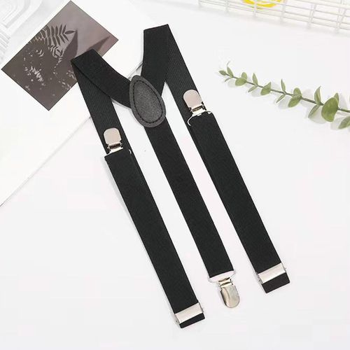 Generic Elastic Strap Suspenders Stylish Y-back Suspenders for Wedding  Black @ Best Price Online