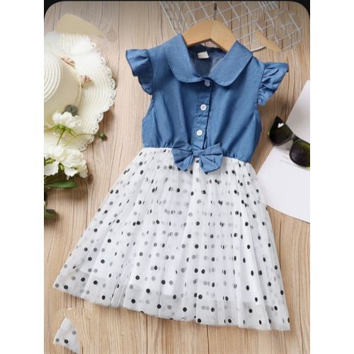 product_image_name-Generic-فستان جينز للأطفال بألوان متعددة-1