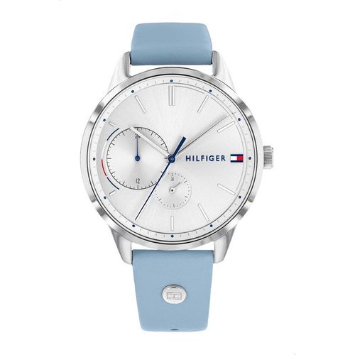 Tommy 1782023 Leather Round Water Resistant Watch For Women - Baby Blue. @ Price Online | Jumia Egypt