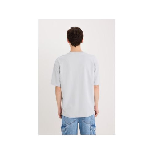product_image_name-Defacto-Man Crew Neck Oversize Fit Short Sleeve T-Shirt - Lt.Grey-3