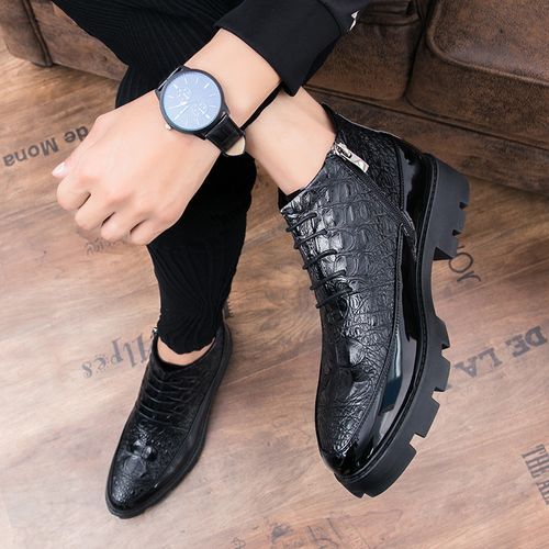 Buy Fashion Men's Casual Business Formal Dress Shoes-Black in Egypt