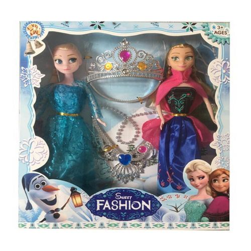 product_image_name-Generic-دمى Frozen مجموعة أزياء لطيفة مع تاج - 659C1-1