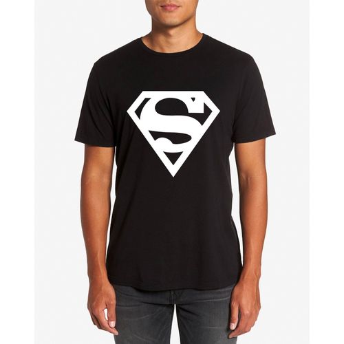 Buy Geek SuperMan Printed Cotton T-shirt - Black in Egypt