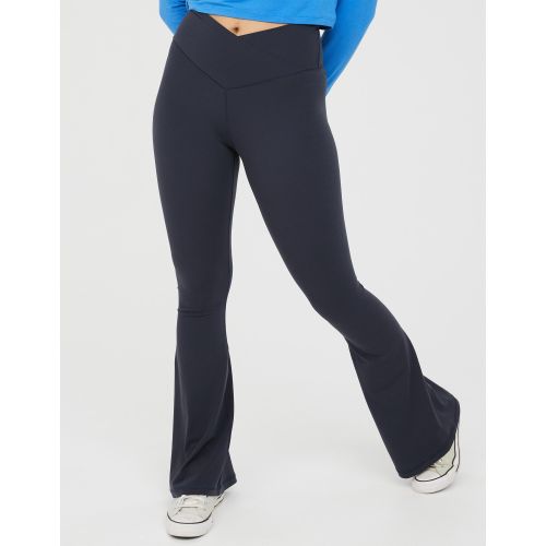 Aerie Real Me High Waisted Crossover Flare Legging. @ Best Price