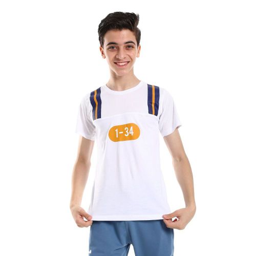 اشتري AlNasser White Sportive Printed Round Neck Boys T- Shirt في مصر