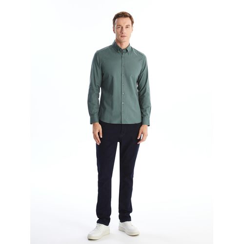 product_image_name-LC Waikiki-Slim Fit Long Sleeve Oxford Men's Shirt-5
