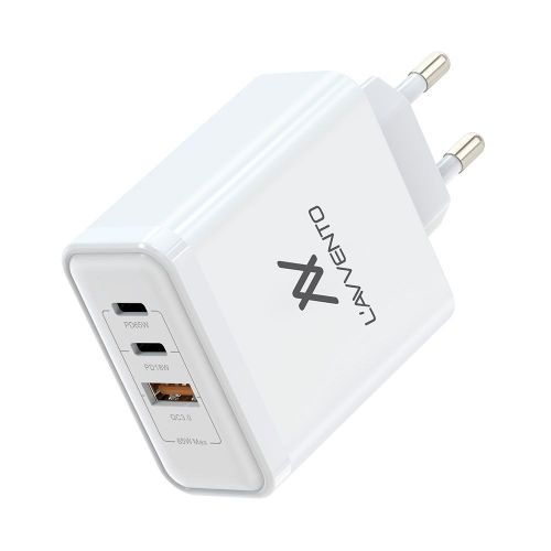 اشتري L'Avvento (MP367) Fast Charger 65W Dual PD / QC3 - White في مصر