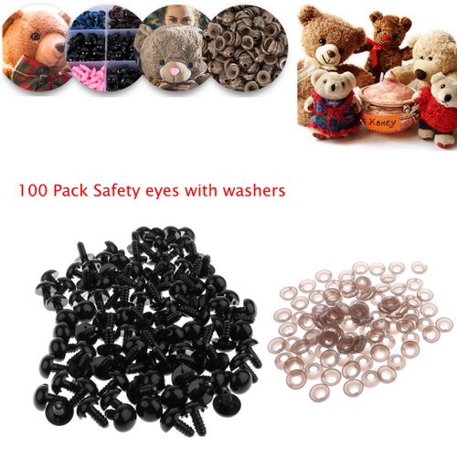 Generic 500pcs 5-20mm Black Plastic Safety Eyes With Washers For Dolls  Making @ Best Price Online