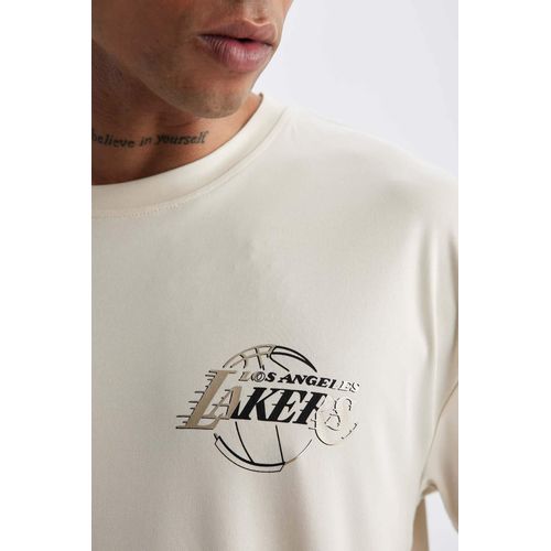 New Era NBA Los Angeles Lakers Metalic White T-Shirt - NBA from