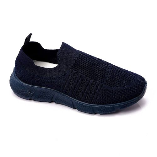 Buy Roadwalker Rubber Sole Textile Slip On Sneakers - Navy Blue in Egypt
