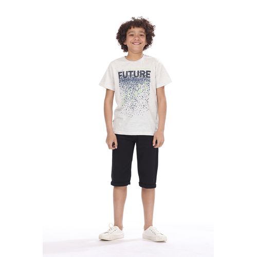 اشتري Ktk Casual Gray T-Shirt With Print For Boys في مصر