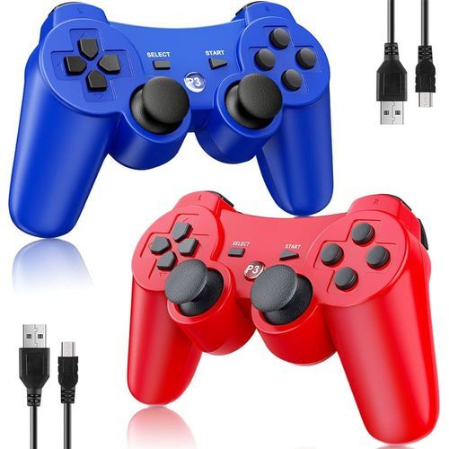 Buy PlayStation 3 Wireless Bluetooth Controller With Charging Cables - 2 Pieces in Egypt