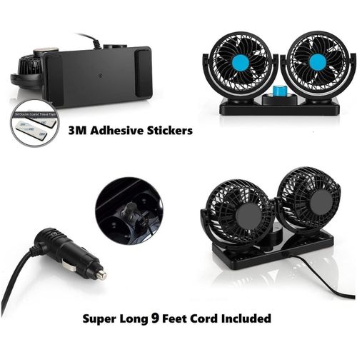 product_image_name-Generic-مروحة سيارة قابلة للتثبيت تعمل بالـ USB، مروحة تبريد مصغرة للمكتب توفر تدفق هواء قوي، سرعة قابلة للتعديل، رأس دوار، مروحة صغيرة محمولة لداخل السيارة، عملية صامتة-2