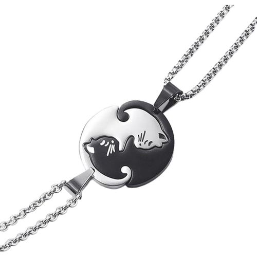Cat top couple necklace