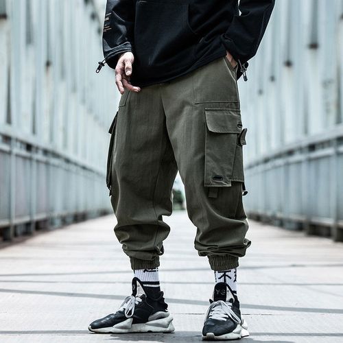 Men Plus Big Size Cargo Trousers Work Outdoor Pants Loose Baggy Hip Hop  Pocket | eBay