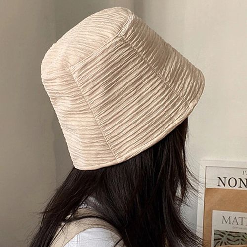 Fashion （beige）Women Chiffon Bucket Hat Girls Summer Foldable Sunscreen Hat  Cap Outdoor Beach UV Protection Fishing Fisherman Hat Wide Brim DON @ Best  Price Online