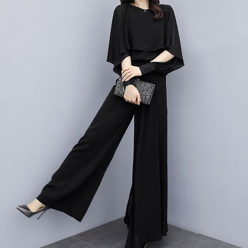 Fashion (black)Women 2022 New Spring Summer Work Pant Suits OL 2