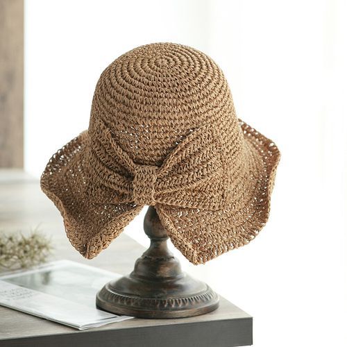 Fashion Bow Sun Hat Wide Brim Floppy Summer Hats For Women Beach