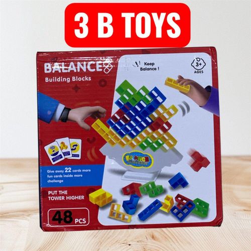 product_image_name-Generic-لعبة مكعبات البناء المتوازنة – لعبة تعليمية للتكديس والتوازن (48 قطعة، 3+)-1