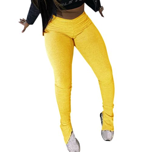 Fashion (yellow)Stacked Leggings Joggers Stacked Sweatpants Women Ruched  Pants Legging Jogging Femme Stacked Pants Women Sweat Pants Trousers WEF @  Best Price Online