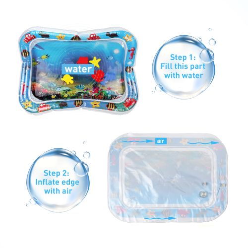 اشتري Generic Inflatable Baby Water Mat Infant Tummy Time Playmat Toddler في مصر