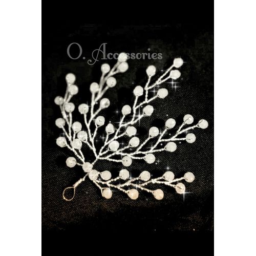 product_image_name-O Accessories-إكسسوار شعر _ تاج زفاف _ معدن فضي _ كريستال و لؤلؤ-2