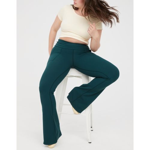 Aerie Rib Low-Rise Foldover Flare Legging. @ Best Price Online