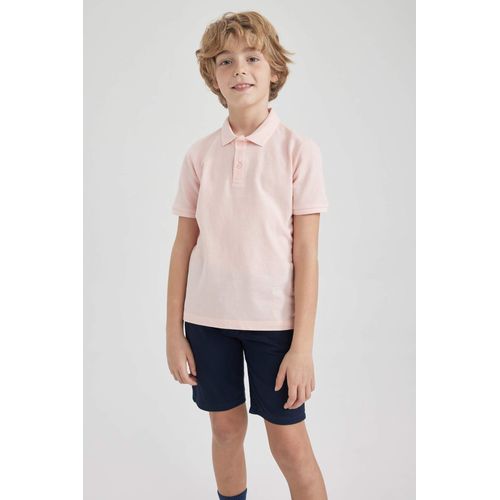 Buy Defacto Boy Regular Fit Polo Neck Pique Short Sleeved Polo T-Shirt in Egypt