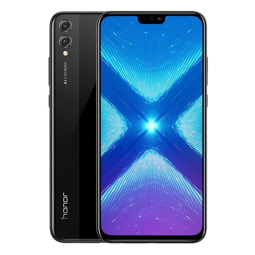 Honor 8X موبايل ثنائي الشريحة - 6.5 بوصة - 64 جيجا بايت - 4G - أسود