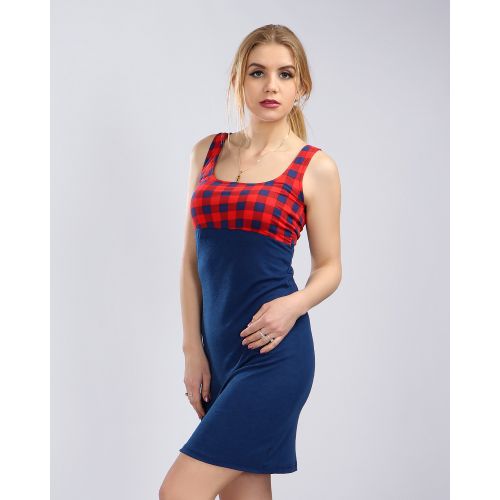 Kady سليب شيرت كاش مايوه بحر كت - كحلي وأحمر