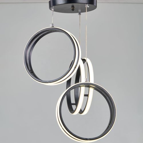 product_image_name-Generic-نجفة فولكر ليد قابلة للتعديل من نجفة شوب، مقاس 26 سم * 26 سم * 30، لون أسود-2