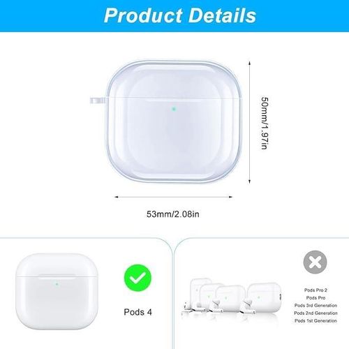 product_image_name-Generic-جراب تين تك للحماية الكاملة متوافق مع سماعات AirPods 4 - تصميم مقاوم للصدمات مع حبل تعليق - جراب سيليكون أنيق للحماية الكاملة-2