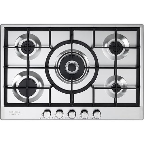 Buy Elba Built In Gas Cooker 75 CM, Stainless Steel, 5 Burners - ELIO 75-545 in Egypt