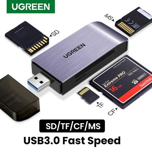 Buy Ugreen SD Card Reader USB 3.0 High-Speed CF Memory Card Adapter in Egypt