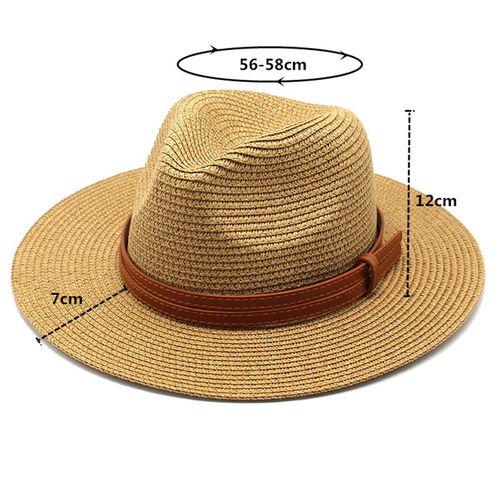 تسوق Men Hat Sun Protection Wide Brim Panama Khaki اونلاين