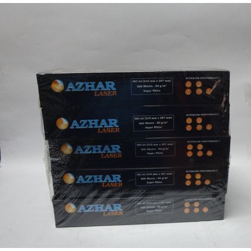 اشتري Azhar A4 Photo Copy Paper - 80 Gm - 5 Packs في مصر