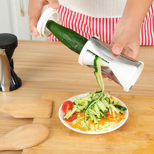 Handheld Spiralizer Vegetable Slicer 4 in 1 Veggie Spiral Cutter Veggie  Noodles Maker with Logo 