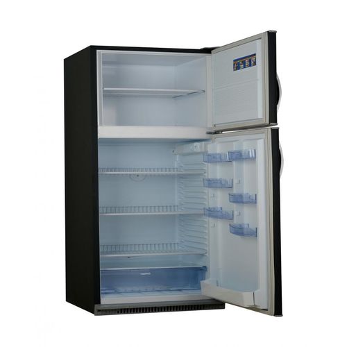 Passap FG390L ثلاجة بفريزر علوي - 14 قدم - أسود