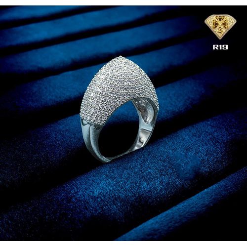 3Diamonds Platinum Plated Ring For Women With Zircon Stone